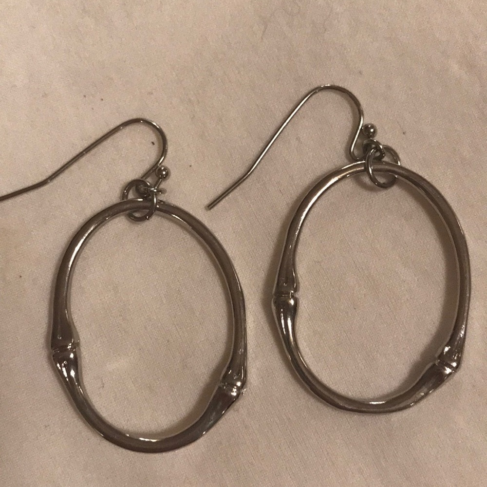 Chico’s Bamboo Silver Hoops